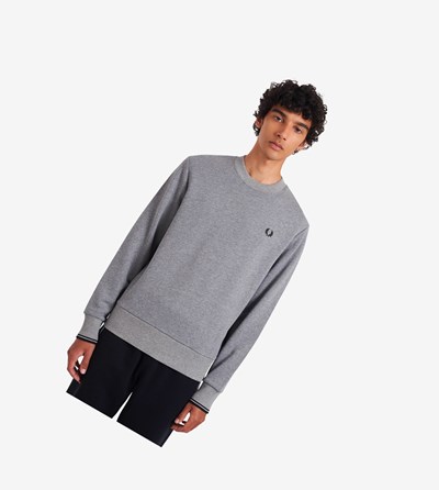 Fred Perry Crew Neck Sweatshirt Heren Grijs | KJO762853