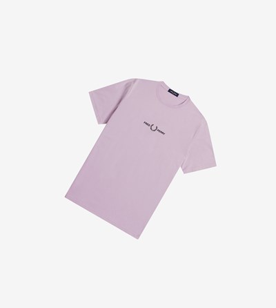 Fred Perry Embroidered T-shirts Heren Paars | ZYS482963