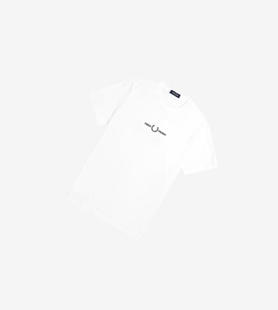 Fred Perry Embroidered T-shirts Heren Wit | LGM316729