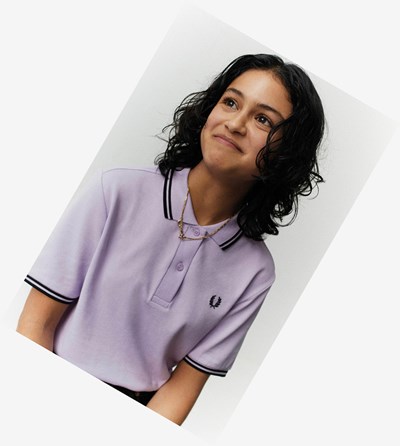 Fred Perry G3600 Poloshirt Dames Paars Zwart | KDY472593