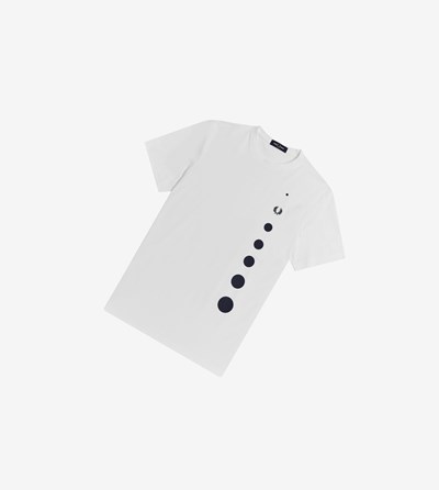 Fred Perry Gradient Dot T-shirts Heren Wit | KYT014369