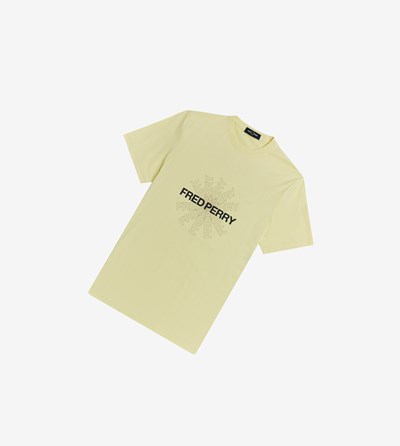 Fred Perry Grafische T-shirts Heren Geel | FKI608713