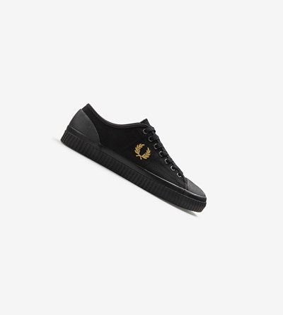 Fred Perry Hughes Low Sneakers Heren Zwart | CAP146085