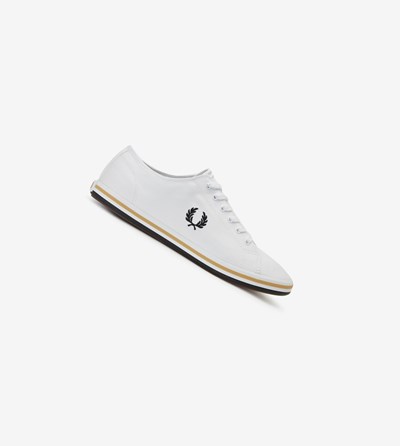 Fred Perry Kingston Sneakers Heren Wit Zwart | BSE542390