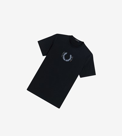 Fred Perry Laurel Wreath T-shirts Heren Donkerblauw | EFQ129054