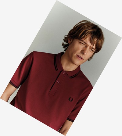 Fred Perry M3600 Poloshirt Heren Bruin Zwart | KUG398274