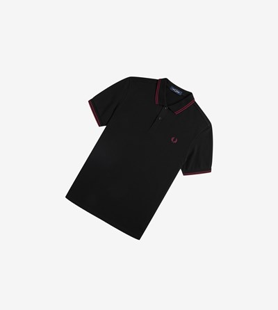 Fred Perry M3600 Poloshirt Heren Zwart Bruin Bruin | EGS076918