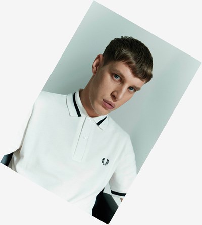 Fred Perry Made In England M2 Poloshirt Heren Wit Zwart | JMK987035