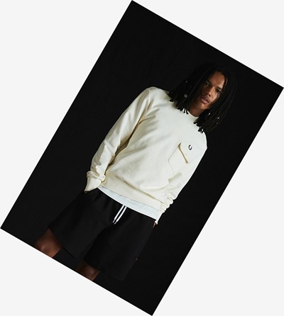 Fred Perry Reissues Pocket Detail Sweatshirt Heren Wit | UAS301769