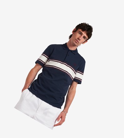 Fred Perry Reissues Stripe Detail Jersey Poloshirt Heren Donkergrijs | BLQ532704