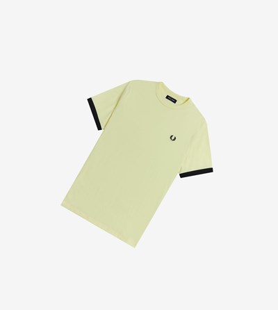 Fred Perry Ringer T-shirts Heren Geel | GXI795642