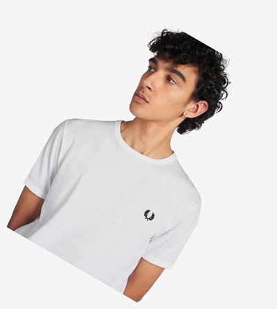 Fred Perry Ringer T-shirts Heren Wit | GLM180472