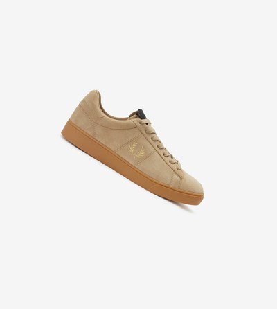 Fred Perry Spencer Sneakers Heren Grijs Metal Goud | KMP425189