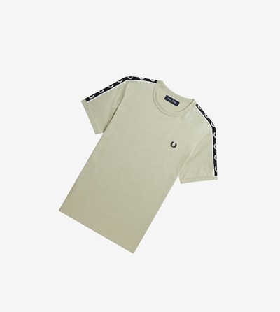 Fred Perry Taped Ringer T Shirts & Topjes Dames Zwart | NHE897045