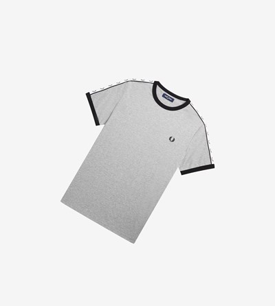 Fred Perry Taped Ringer T-shirts Heren Grijs | GYJ573964