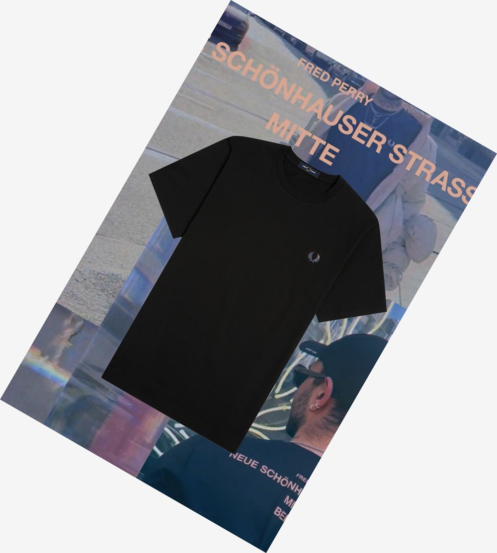 Fred Perry Berlin Ringer T-shirts Heren Wit | GIV560143