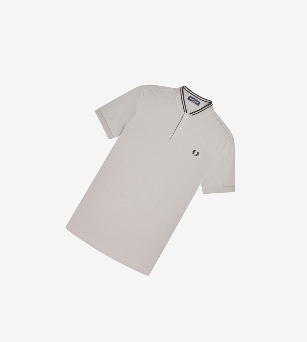 Fred Perry Bomber Collar Poloshirt Heren Grijs | XKE301428