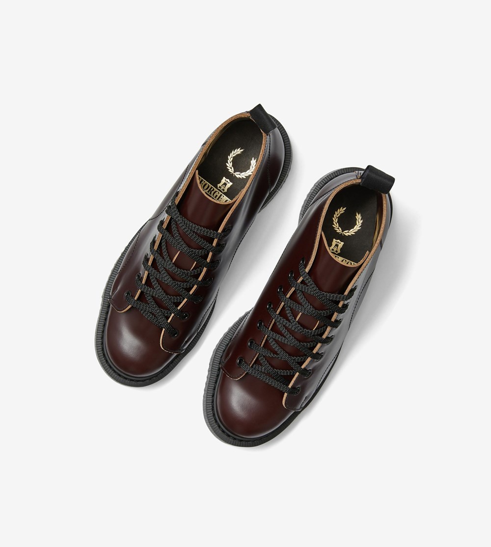 Fred Perry George CoxLeather Monkey Boots Laarzen Dames Bordeaux | BEG793854