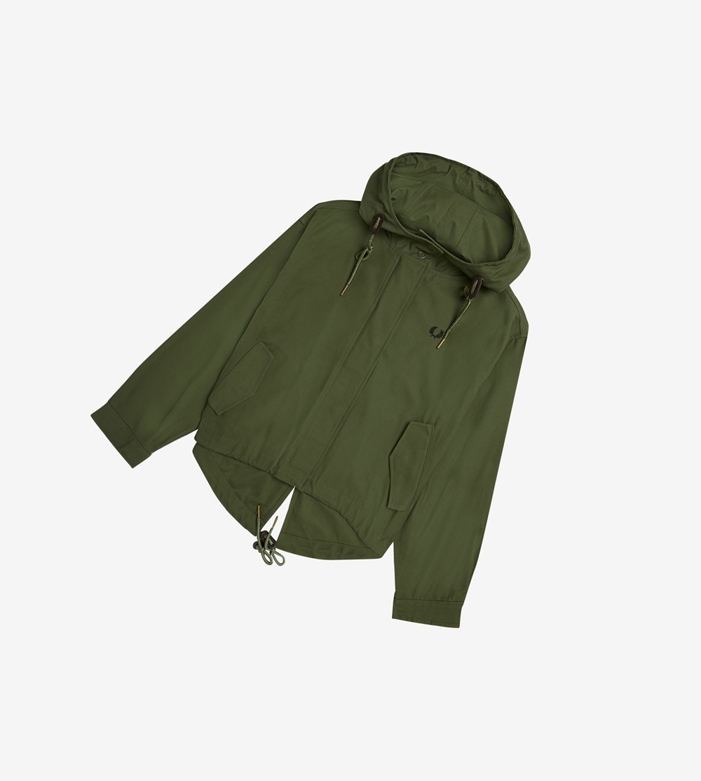 Fred Perry Kort Fishtail Parka Jassen Dames Groen | YCT574216