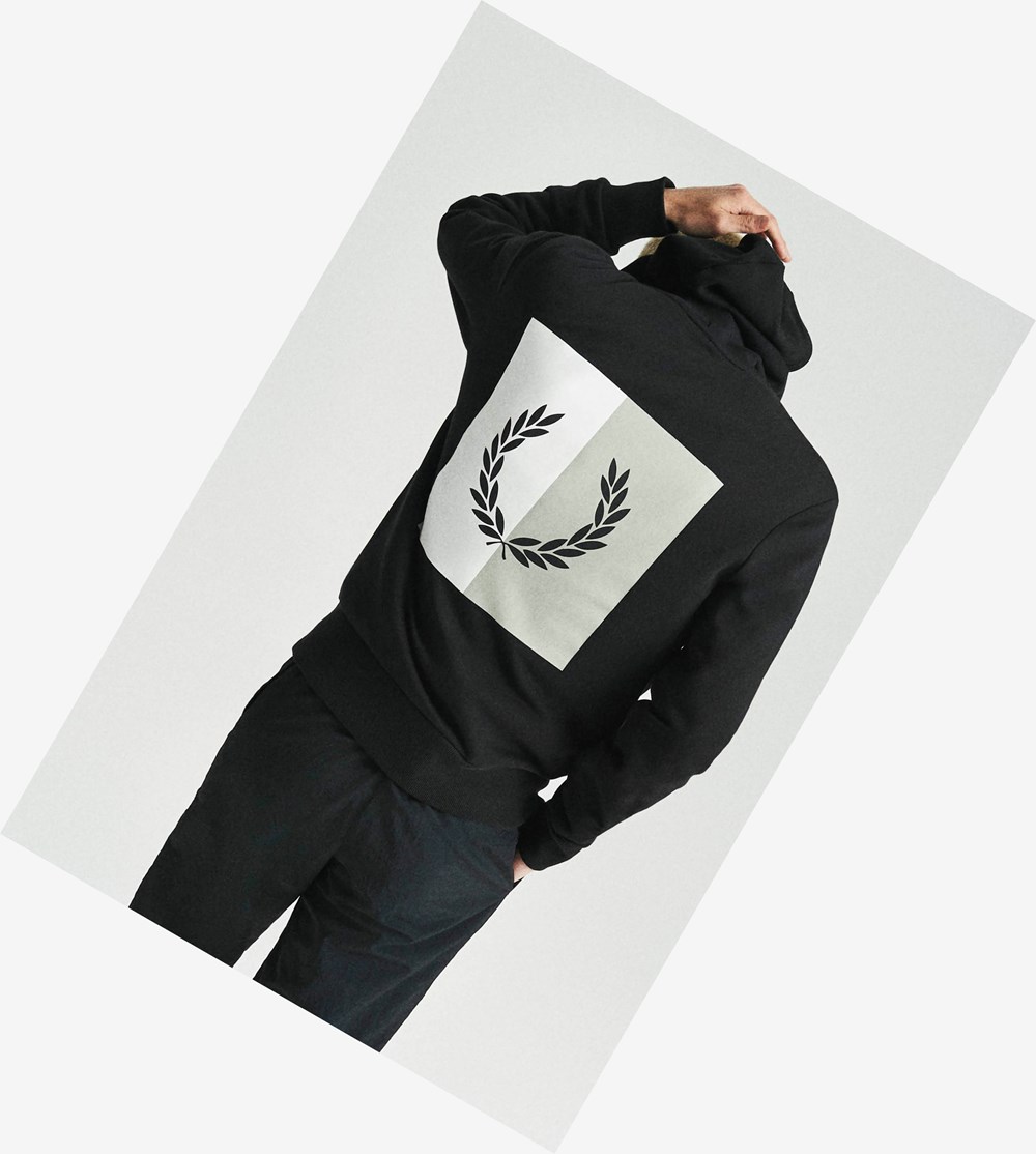 Fred Perry Laurel Wreath Met Capuchon Sweatshirt Heren Zwart | GLF384761