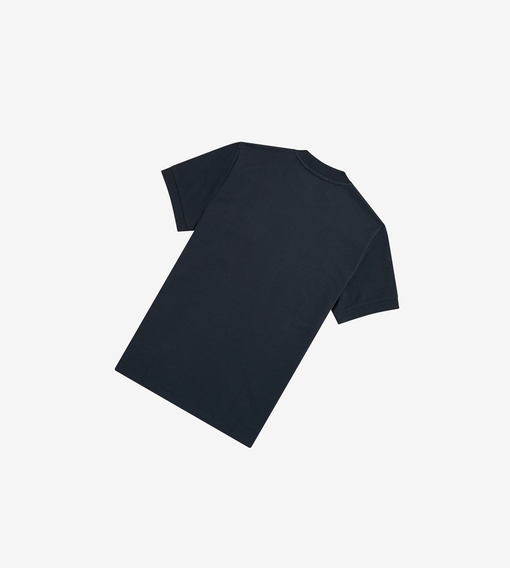 Fred Perry Loopback Jersey Pocket Detail T-shirts Heren Donkerblauw | OLE856103