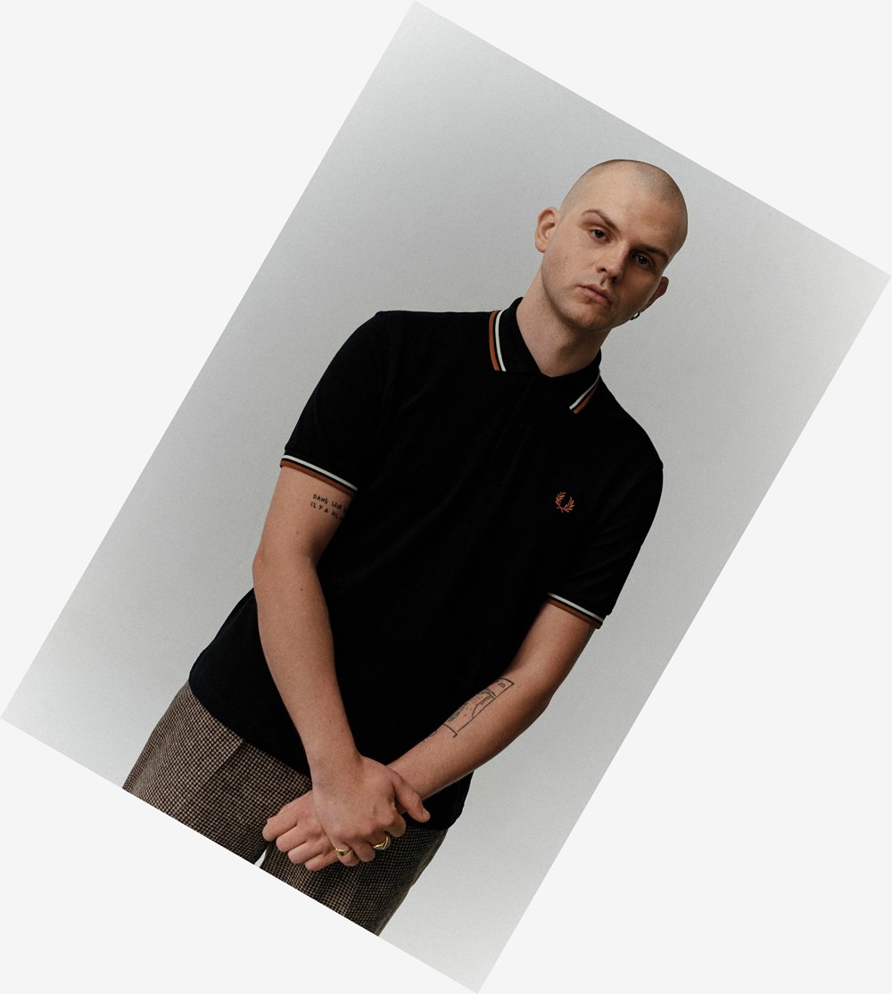 Fred Perry M12 Poloshirt Heren Zwart | FJW284653