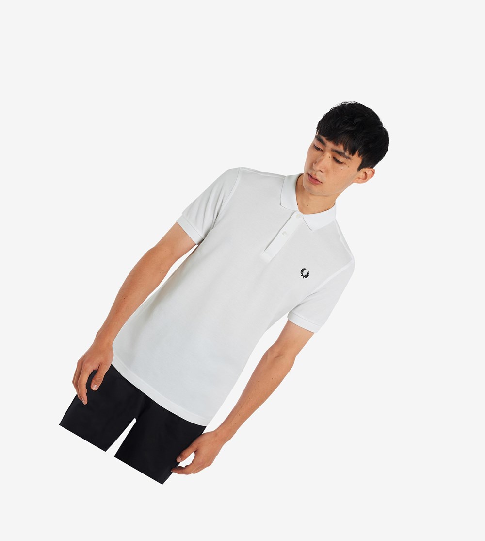 Fred Perry M6000 Poloshirt Heren Wit Donkerblauw | HFO486572