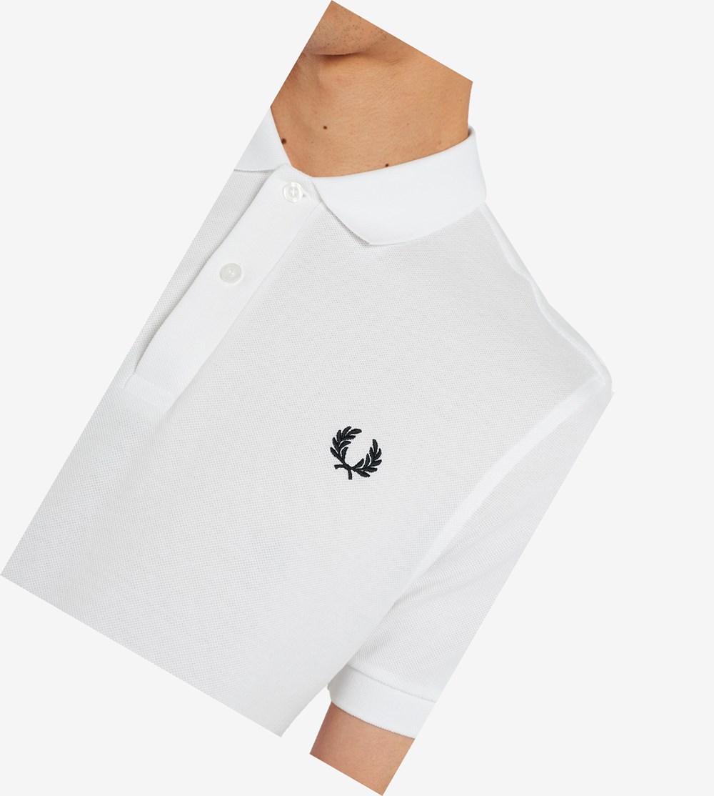 Fred Perry M6000 Poloshirt Heren Wit Donkerblauw | HFO486572