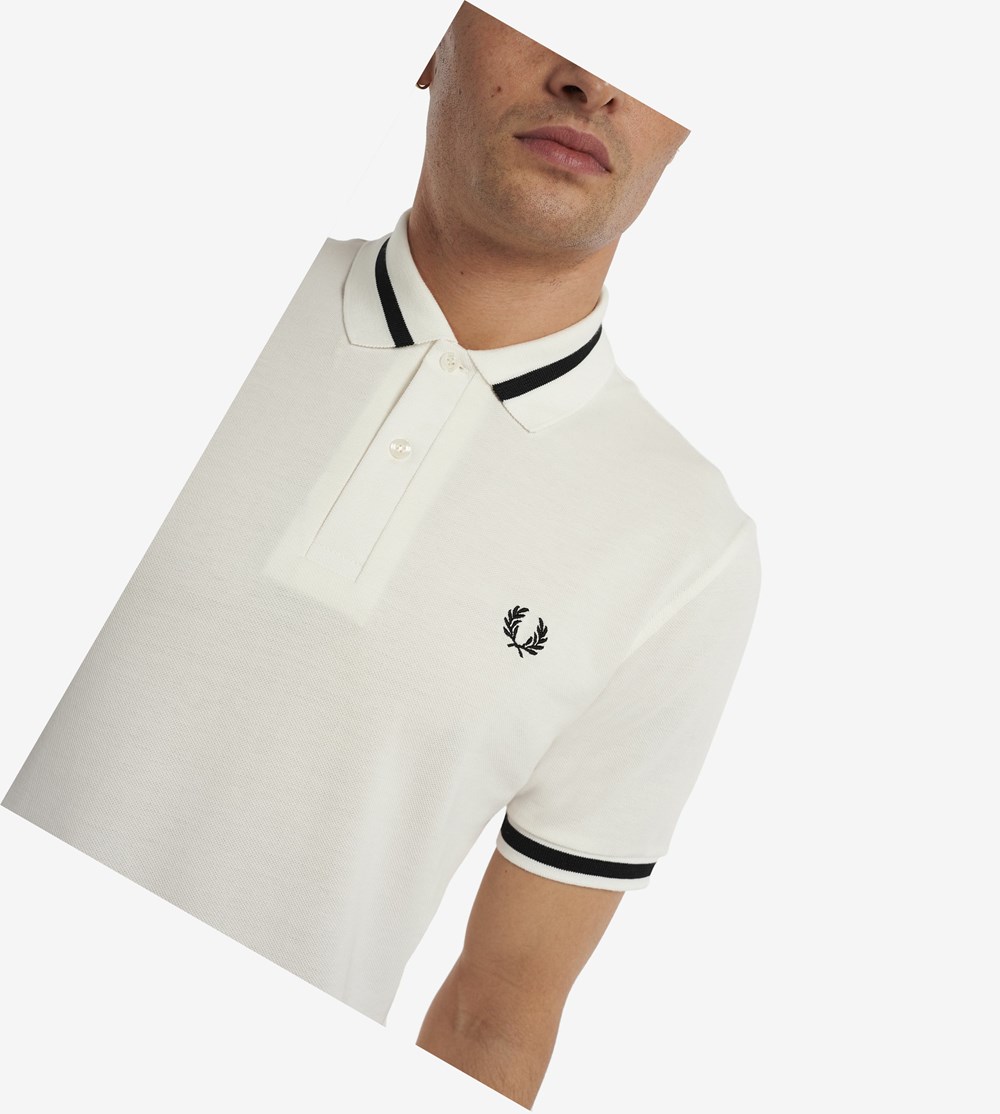 Fred Perry Made In England M2 Poloshirt Heren Wit Zwart | JMK987035