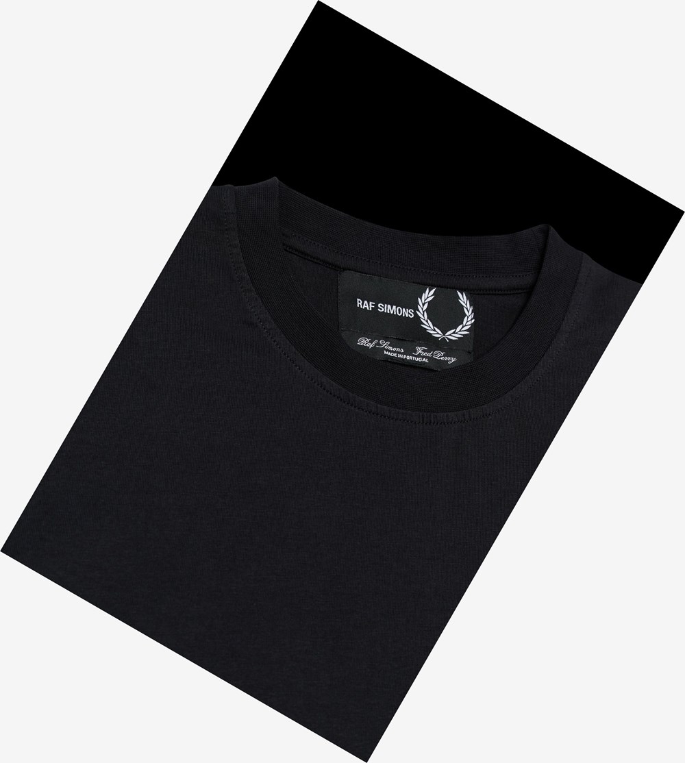 Fred Perry Raf SimonsLaurel Wreath Detail T-shirts Heren Zwart | BZL362719