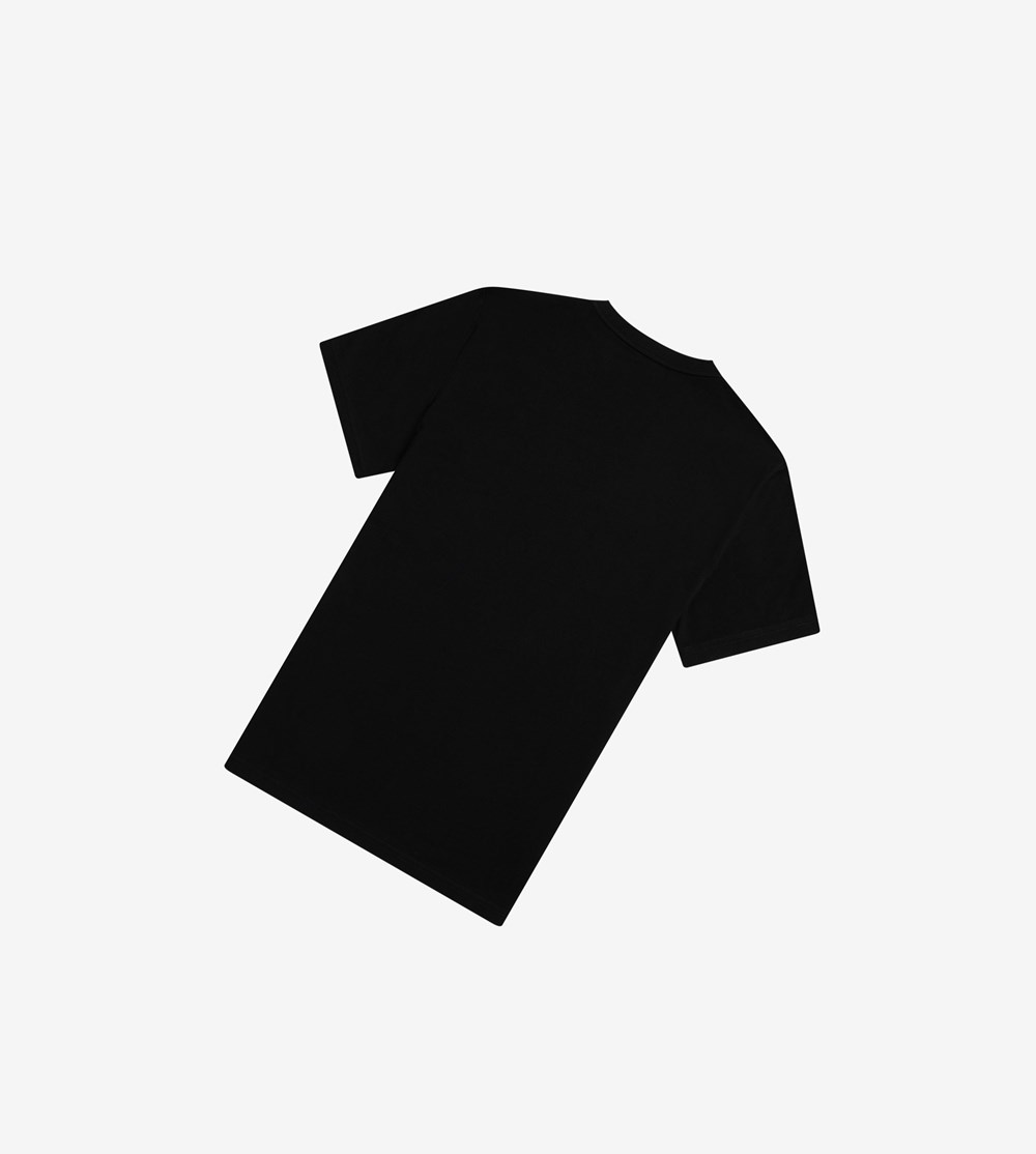 Fred Perry Raised Grafische T-shirts Heren Zwart | HNO814076