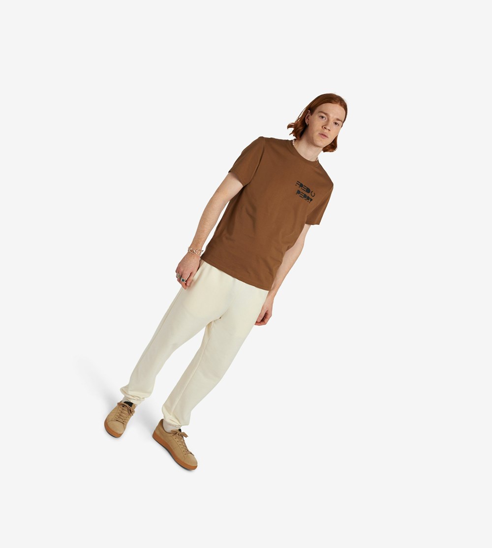 Fred Perry Raised Grafische T-shirts Heren Grijs | LOC786459