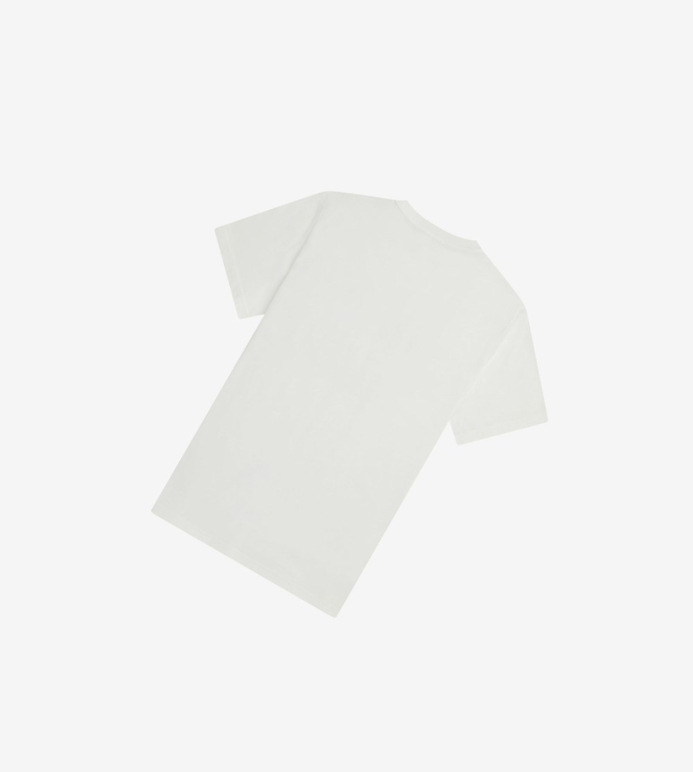 Fred Perry Raised Grafische T-shirts Heren Wit | ZXH948063