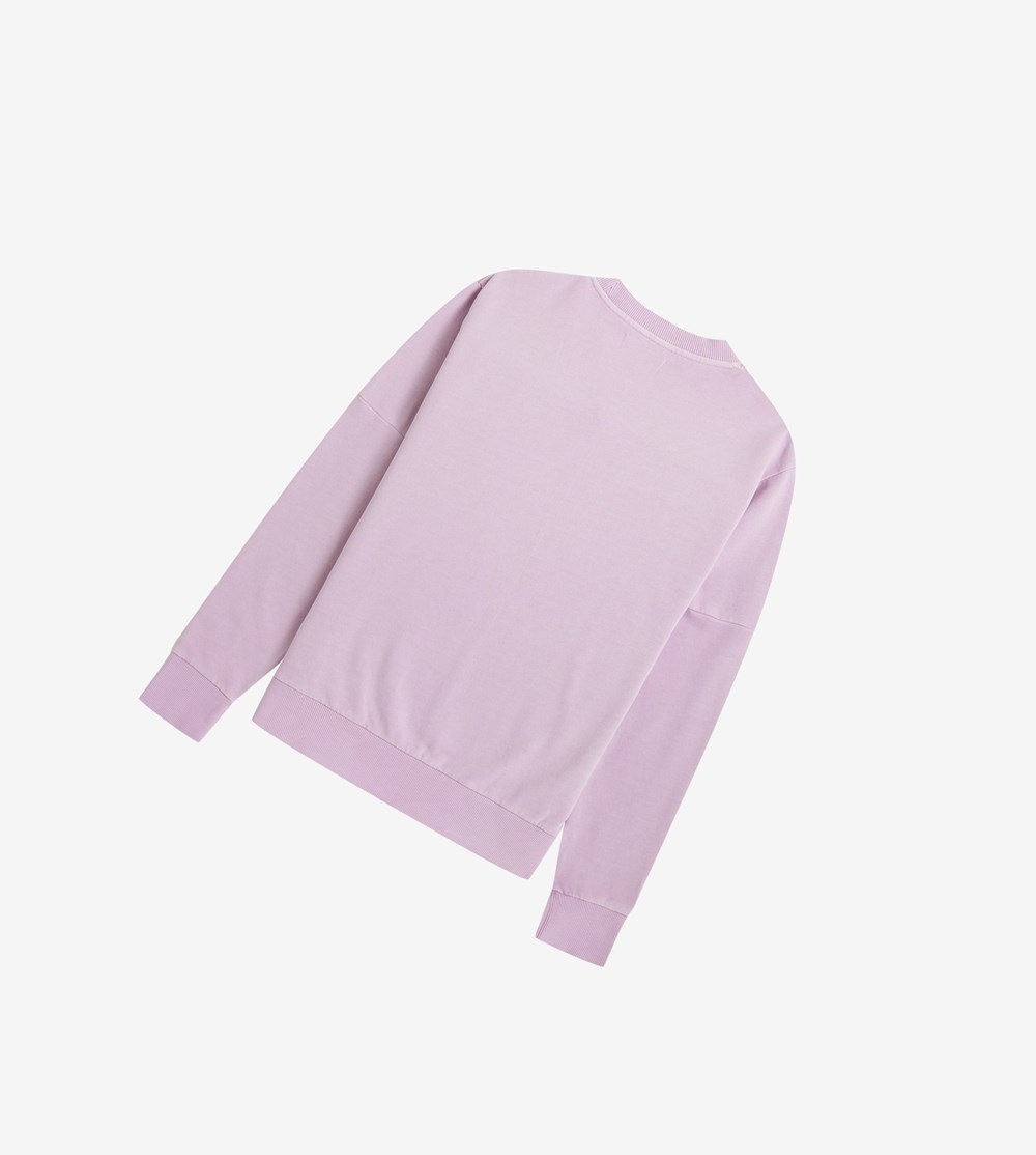 Fred Perry Reissues Pigment Dye Sweatshirt Heren Paars | BEY160528