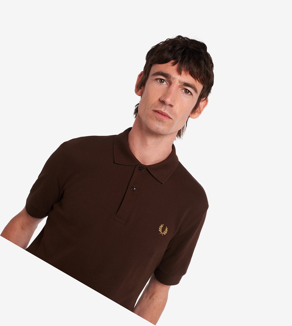 Fred Perry Reissues Piqué Poloshirt Heren Bruin | EGI183209