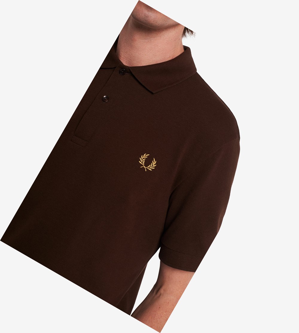 Fred Perry Reissues Piqué Poloshirt Heren Bruin | EGI183209