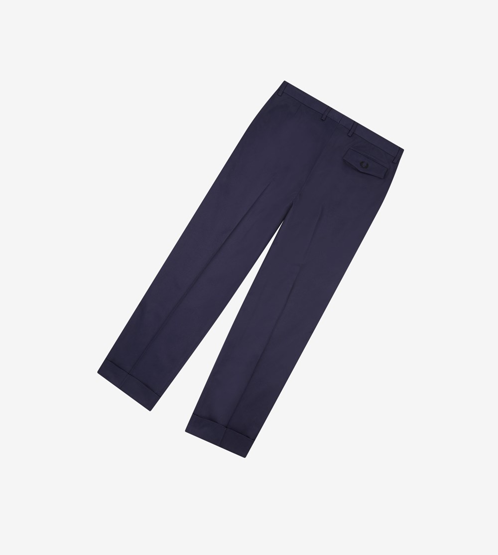 Fred Perry Reissues Pleated Brede Leg Broek Heren Donkerblauw | JBD901764