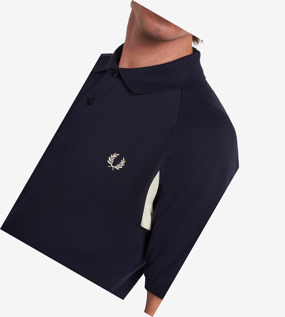 Fred Perry Reissues Raglan Sleeve Poloshirt Heren Donkergrijs | TSX739265