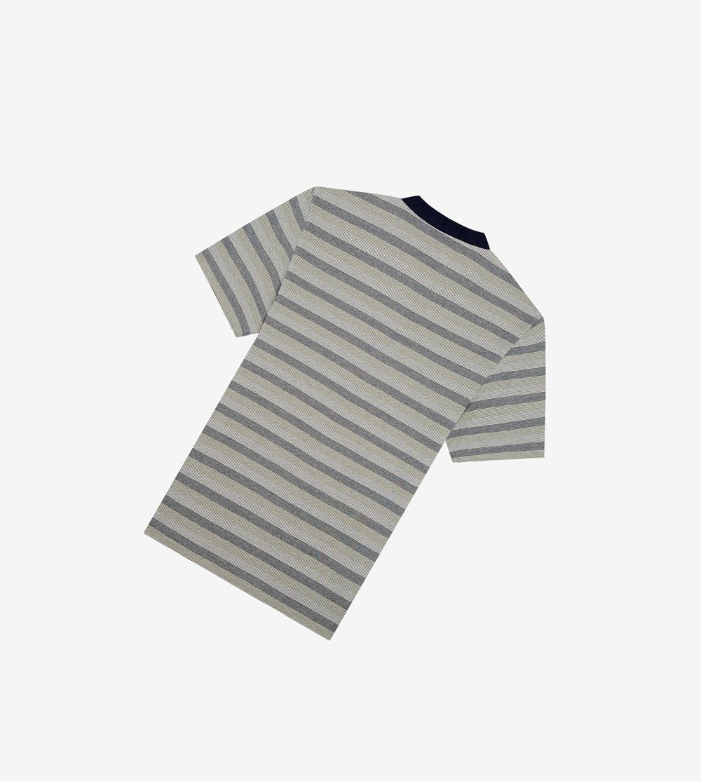 Fred Perry Reissues Striped Henley Shirt Poloshirt Heren Donkergrijs | MQR704963