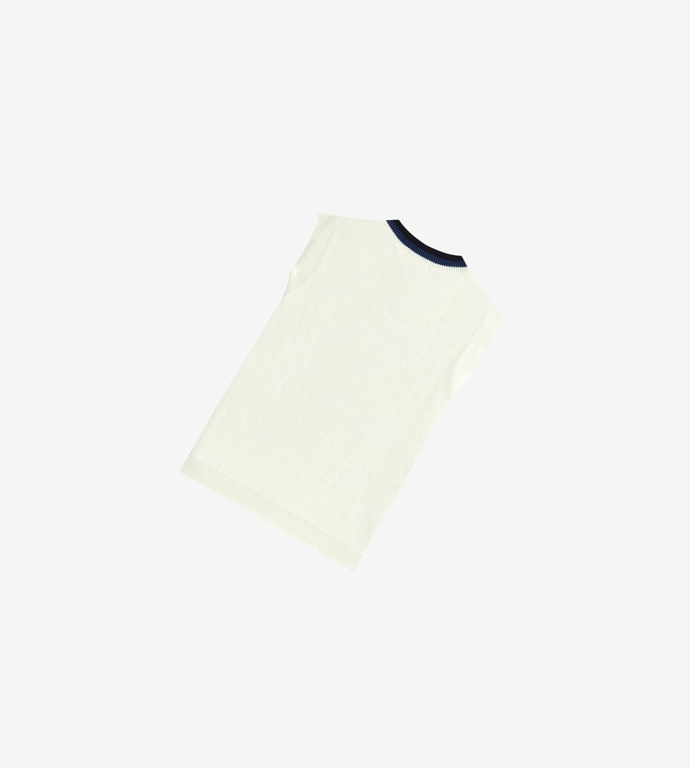 Fred Perry Reissues V-Neck Knitted Tank Gebreide Kleding Heren Wit | LNO209851