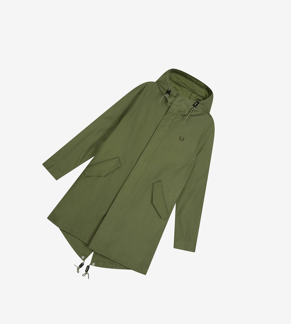 Fred Perry Shell Parka Jassen Heren Groen | CAO083496