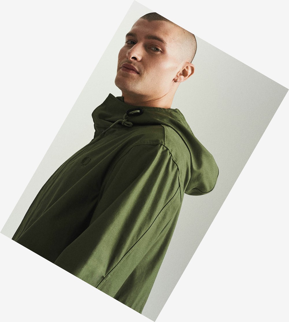 Fred Perry Shell Parka Jassen Heren Groen | CAO083496