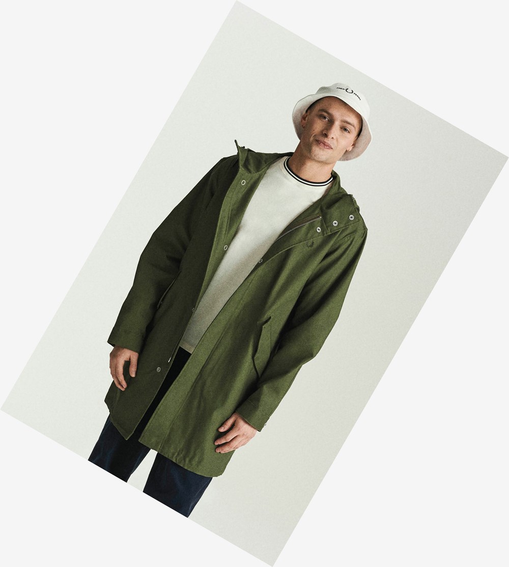 Fred Perry Shell Parka Jassen Heren Groen | CAO083496