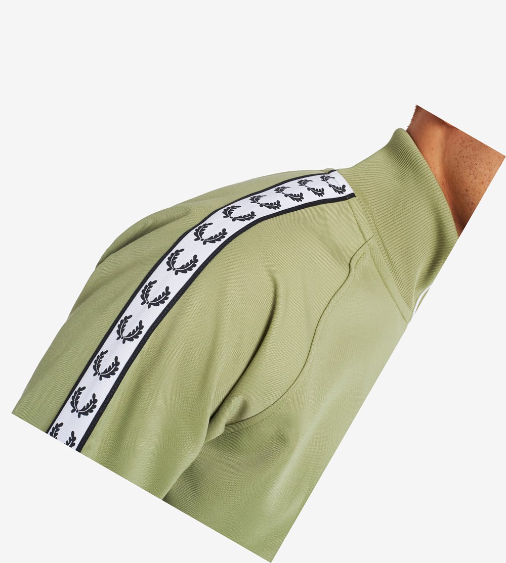 Fred Perry Taped Trainingsjack Heren Olijfgroen Groen | RCN120784