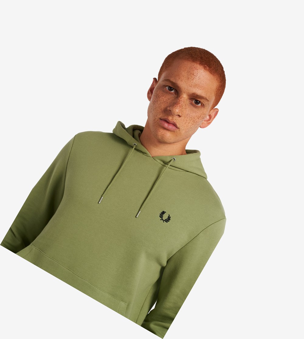 Fred Perry Tipped Met Capuchon Sweatshirt Heren Olijfgroen Groen | VRC731026