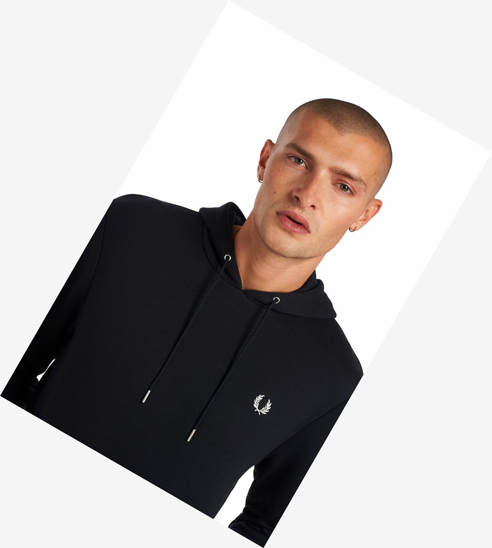 Fred Perry Tipped Met Capuchon Sweatshirt Heren Donkerblauw | XFW862901