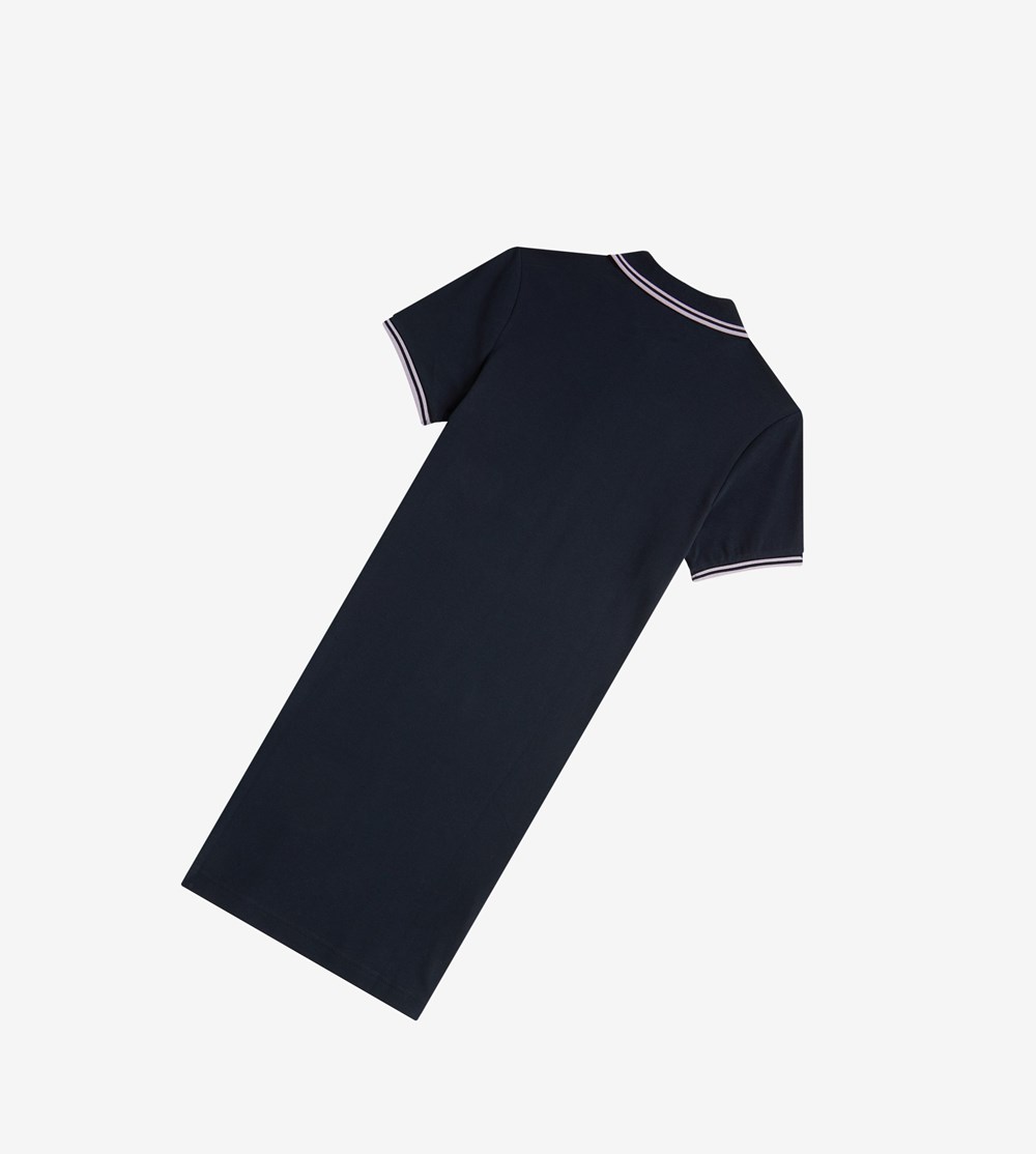 Fred Perry Twin Tipped Shirt Jurken Dames Donkerblauw | ZQI318504