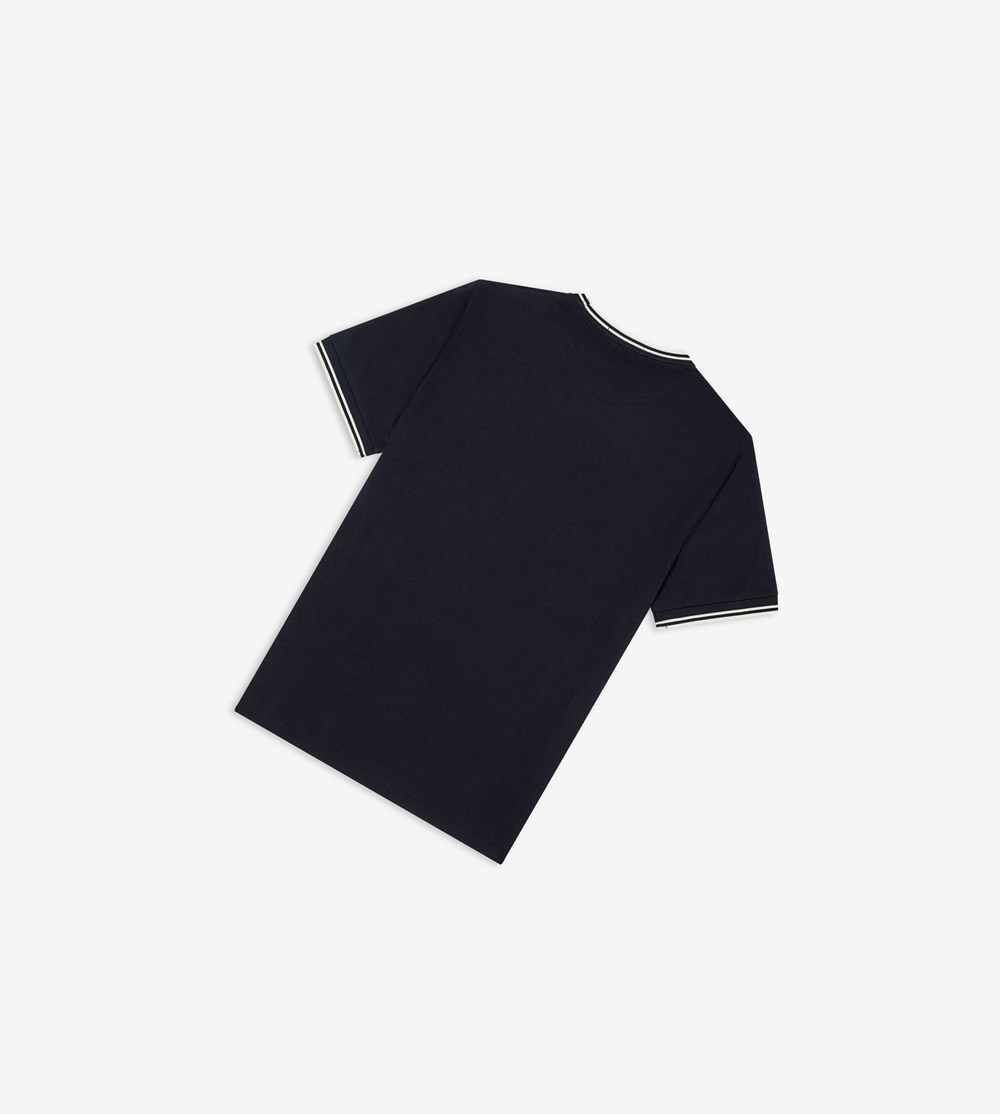 Fred Perry Twin Tipped T-shirts Heren Donkerblauw | ZKH057381