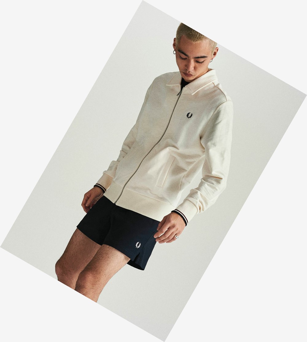 Fred Perry Zip Through Sweatshirt Heren Beige | CWI637014